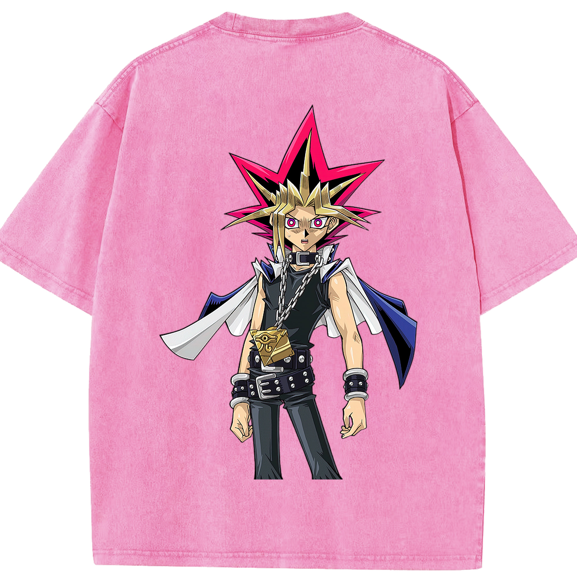 （画像用） 遊☆戯☆王 Yu-Gi-Oh! 綿100% ヴィンテージ風 半袖Tシャツ（背面プリント）